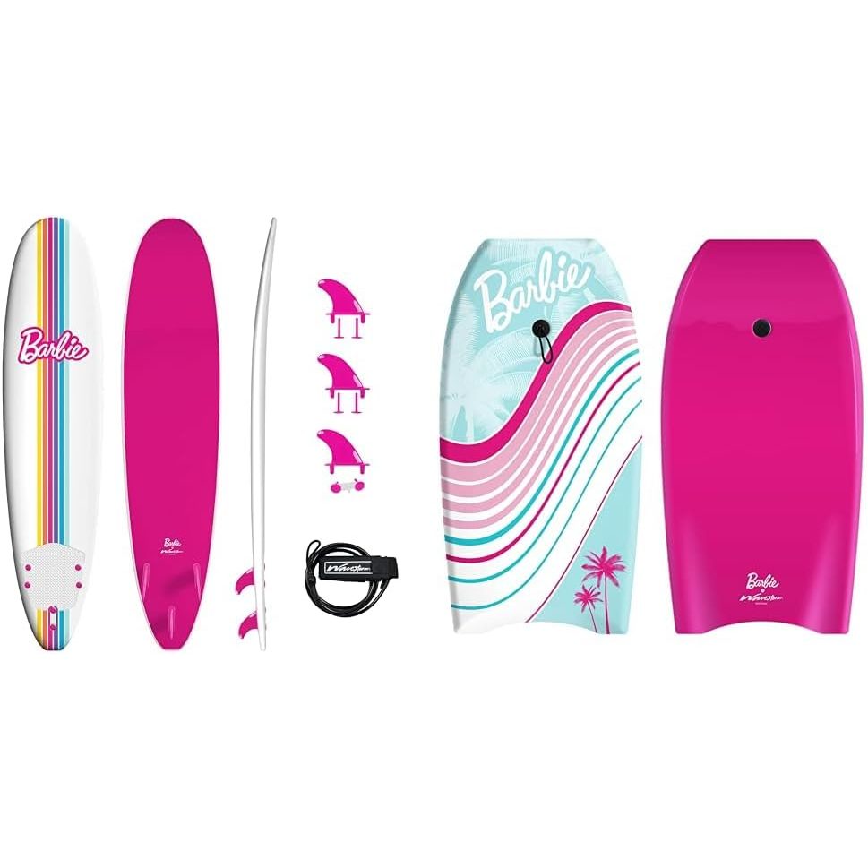 Barbie 8ft Surfboard + 36in Bodyboard Bundle