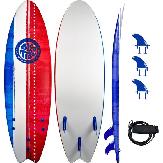 Bloo Tide 6ft Swallow Tail Soft Surfboard