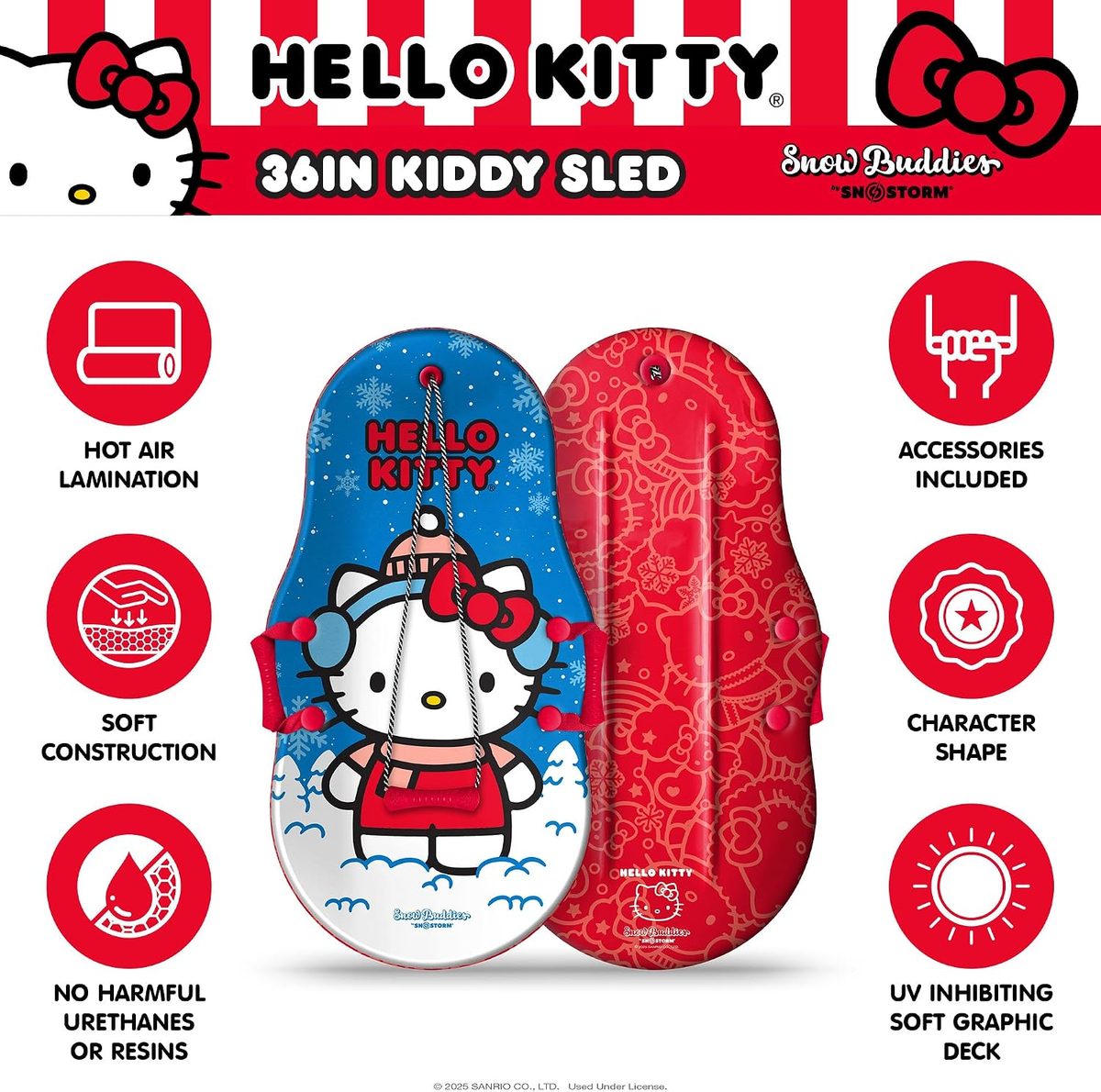 Hello Kitty & Snow Buddies 36in Kiddy Sled — view 4