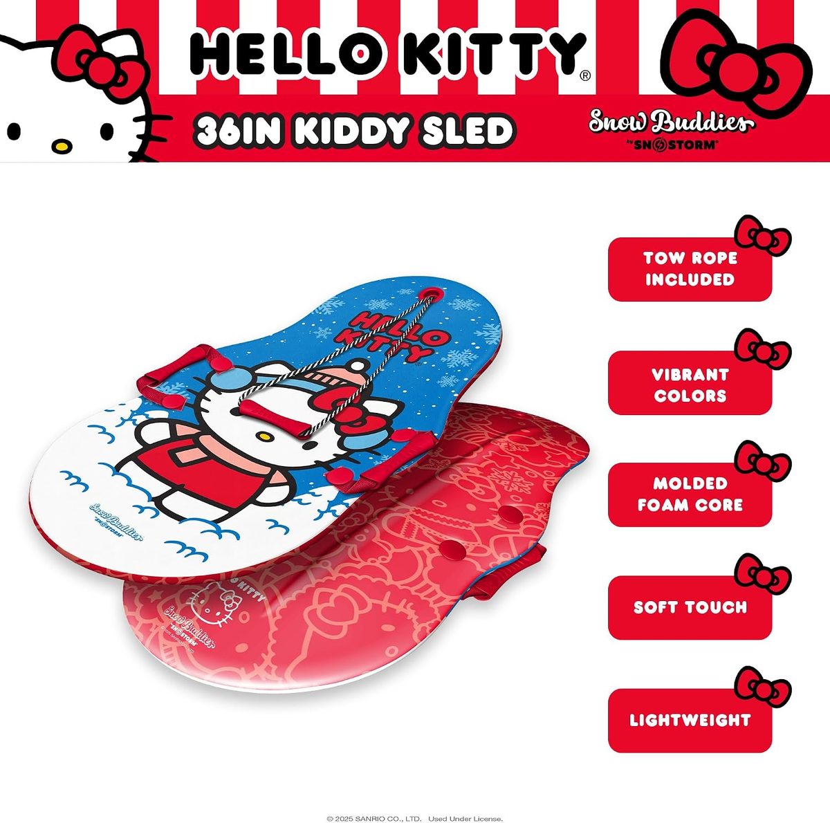 Hello Kitty & Snow Buddies 36in Kiddy Sled — view 5
