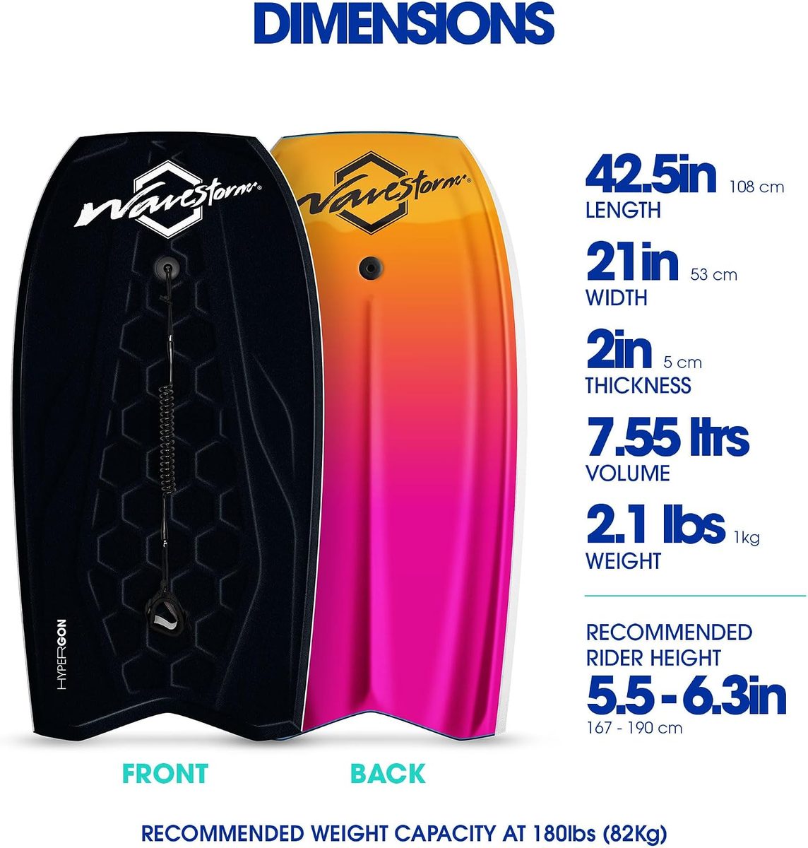 Hypergon 42.5in Performance Bodyboard — view 4