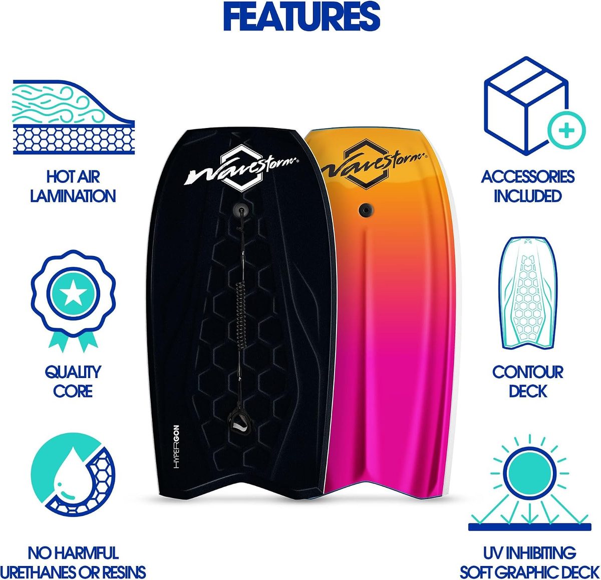 Hypergon 42.5in Performance Bodyboard — view 5
