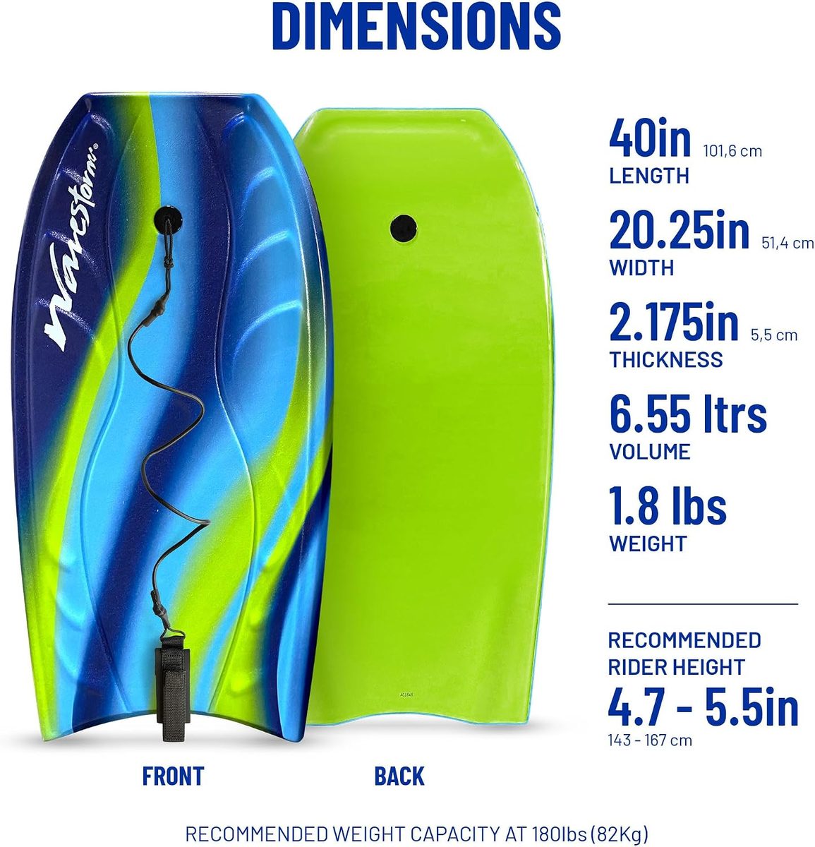 Wavestorm 40in Foam Bodyboard — view 4