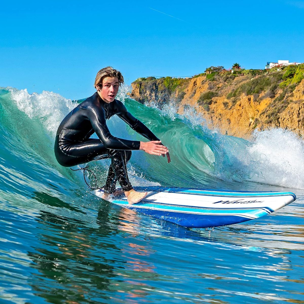 Wavestorm 8ft Surfboard with Accessories — view 2